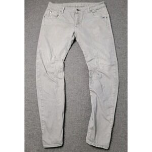 G-Star RAW Men's Jeans Gray Button Fly Tapered Stretch Denim